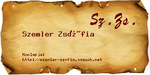 Szemler Zsófia névjegykártya