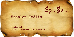 Szemler Zsófia névjegykártya