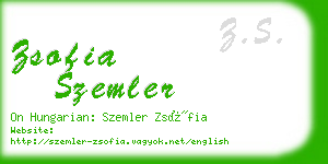 zsofia szemler business card